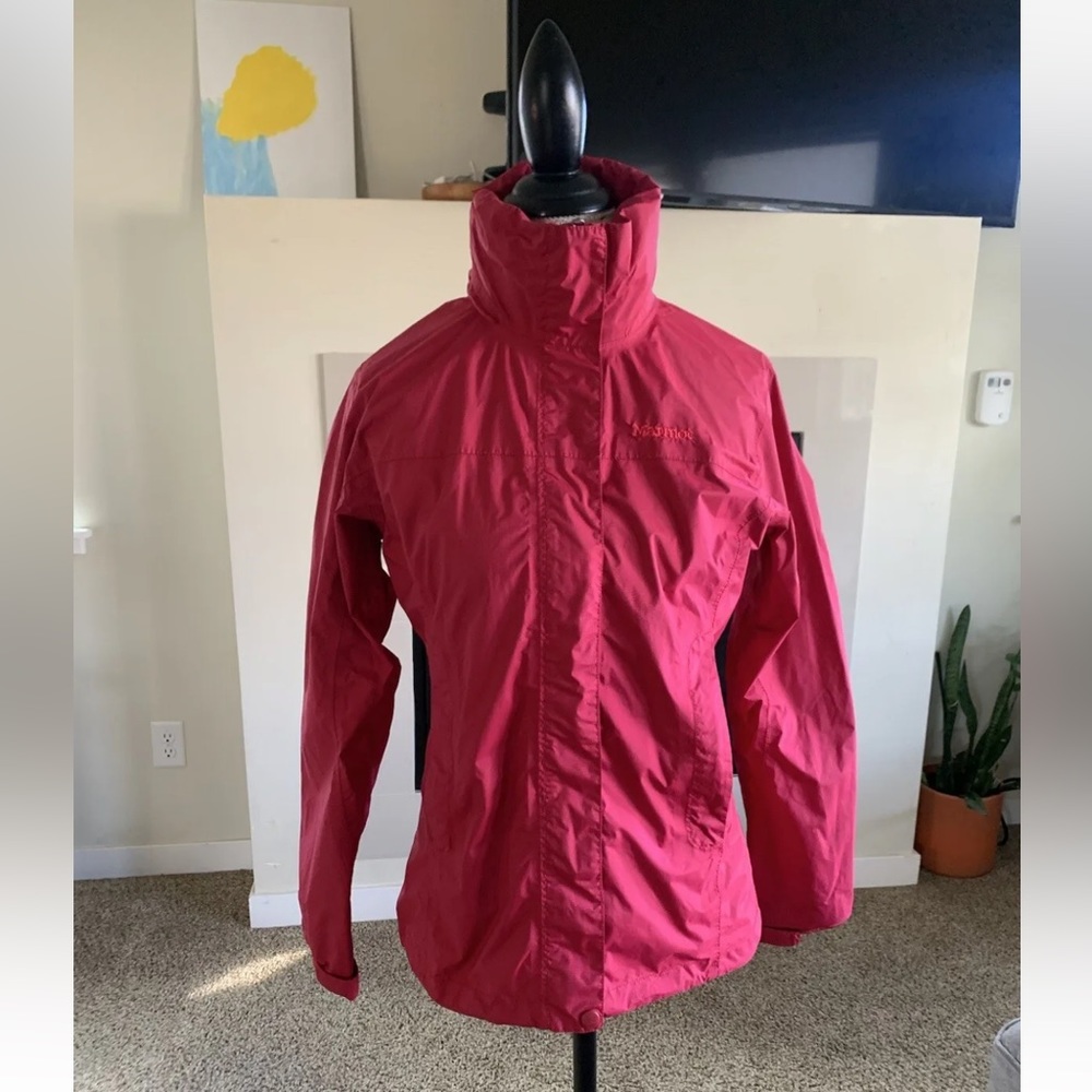Marmot Hooded Jacket Full Zip Long Sleeve Women's Small Outdoor Nylon Packable - Picture 12 of 13